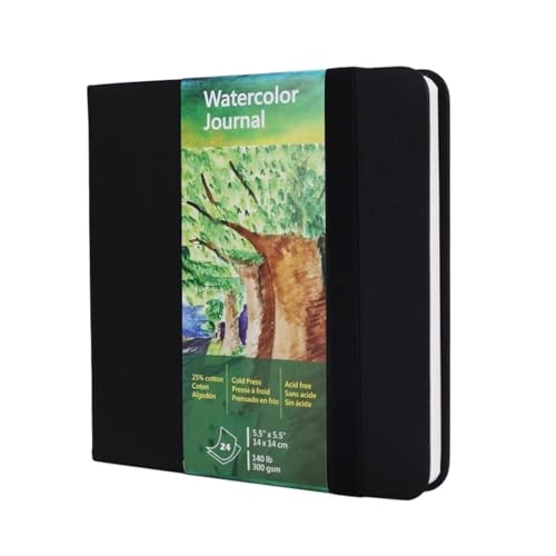 tumuarta Quadratisches Aquarell-Tagebuch, 63,5 kg, 300 g/m², 14 x 14 cm, Baumwollpapier, Kaltpressung, 24 Blatt, Aquarellpapier-Skizzenbücher für die Verwendung als Reise-Notizbuch und tumuarta Quadratisches Aquarell-Tagebuch, 63,5 kg, 300 g/m², 14 x 14 cm, Baumwollpapier, Kaltpressung, 24 Blatt, Aquarellpapier-Skizzenbücher für die Verwendung als Reise-Notizbuch und von tumuarta