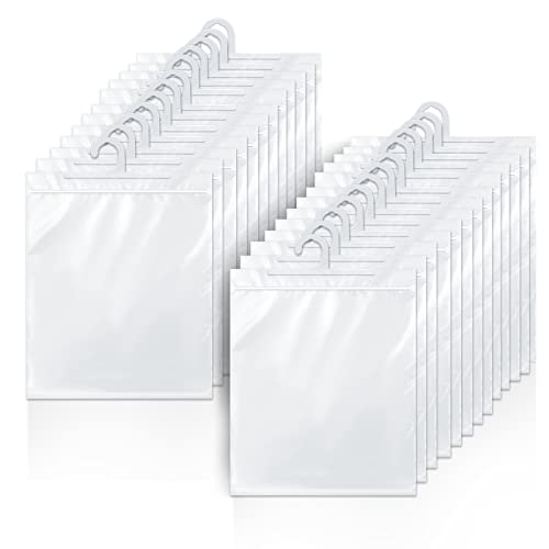 24 Stück hängende Aufbewahrungstaschen, großer Haken, 25,4 x 31,8 cm, transparente Plastiktüten für Klassenzimmer, Bibliothek und Apotheke 24 Stück hängende Aufbewahrungstaschen, großer Haken, 25,4 x 31,8 cm, transparente Plastiktüten für Klassenzimmer, Bibliothek und Apotheke von tutata