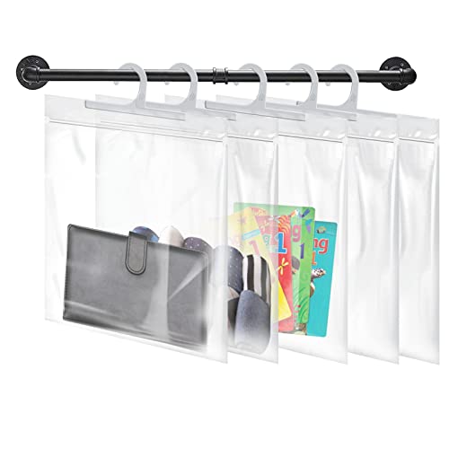 Hängende Aufbewahrungsbeutel, 24 Stück, großer Haken, 25,4 x 31,8 cm, transparente Plastiktüten für Klassenzimmer, Bibliothek und Apotheke Hängende Aufbewahrungsbeutel, 24 Stück, großer Haken, 25,4 x 31,8 cm, transparente Plastiktüten für Klassenzimmer, Bibliothek und Apotheke von tutata