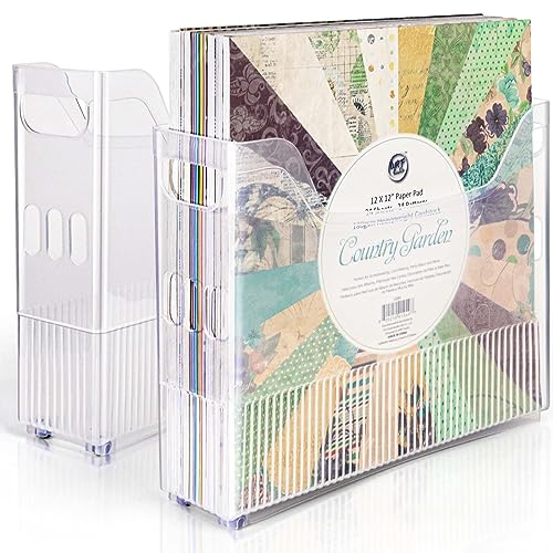 Papier-Organizer, 30,5 x 30,5 cm, Sammelalbum-Aufbewahrungsbehälter für 30,5 x 30,5 cm Papier, 2 Stück von tutata