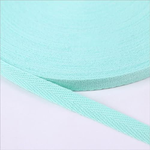 Köperband Baumwolle 10mm Nahtband zum nähen Baumwollband 30 Farben 1cm Breit (Mintgrün, 5 metre) von tutu2