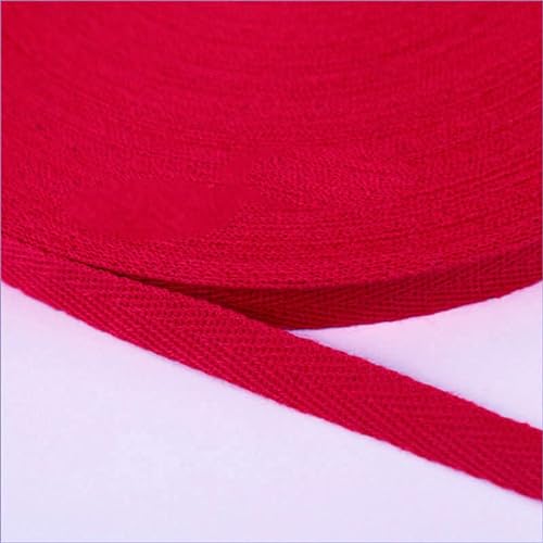 Köperband Baumwolle 10mm Nahtband zum nähen Baumwollband 30 Farben 1cm Breit (Rot, 5 metre) von tutu2