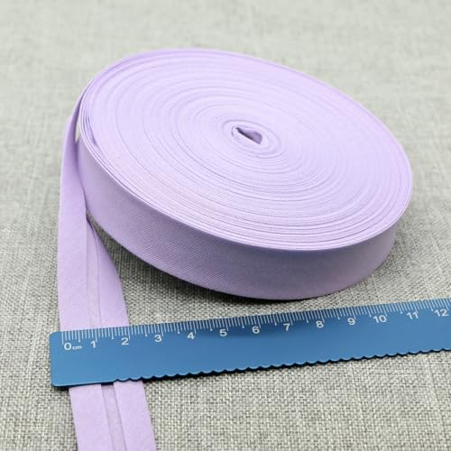 Schrägband Baumwolle 20mm Gefalzt 37 Farben zum nähen Nahtband (Flieder, 10 Metre) von tutu2