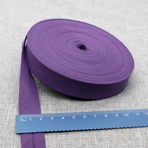 Schrägband Baumwolle 20mm Gefalzt 37 Farben zum nähen Nahtband (Lila, 5 Metre) von tutu2