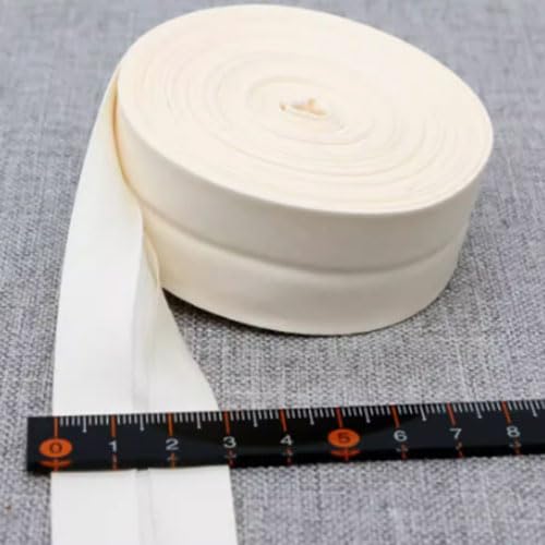 Schrägband Baumwolle 30mm Gefalzt 33 Farben zum nähen Nahtband (Ivory, 10 Metre) von tutu2
