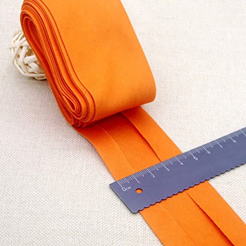Schrägband Baumwolle 40mm Gefalzt 33 Farben zum nähen Nahtband 5 metre (Orange) von tutu2