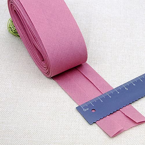 Schrägband Baumwolle 40mm Gefalzt 35 Farben zum nähen Nahtband 5 metre (Altrosa) von tutu2