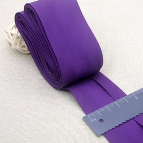 Schrägband Baumwolle 40mm Gefalzt 35 Farben zum nähen Nahtband 5 metre (Lila) von tutu2