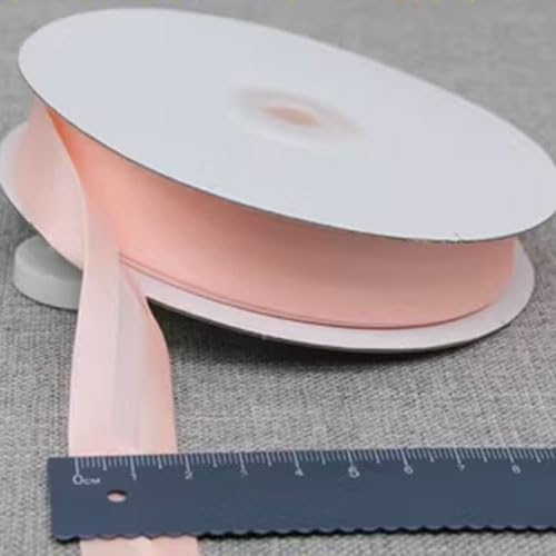 Schrägband Satin 20mm Gefalzt 39 Farben zum nähen Nahtband (Lachsfarben, 10 Metre) von tutu2