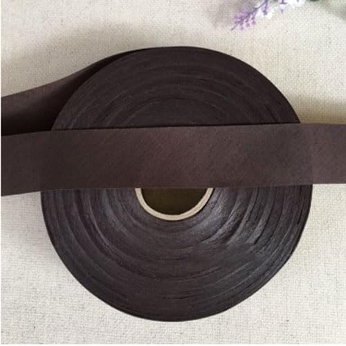 Ungefalzt Schrägband Baumwolle Polyester Gemisch 40mm zum nähen (Dunkelbraun, 10 Metre) von tutu2