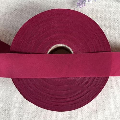 Ungefalzt Schrägband Baumwolle Polyester Gemisch 40mm zum nähen (Dunkelrot, 10 Metre) von tutu2