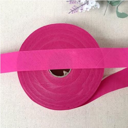 Ungefalzt Schrägband Baumwolle Polyester Gemisch 40mm zum nähen (Fuchsia, 10 Metre) von tutu2