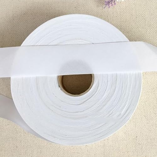 Ungefalzt Schrägband Baumwolle Polyester Gemisch 40mm zum nähen (Weiß, 5 Metre) von tutu2