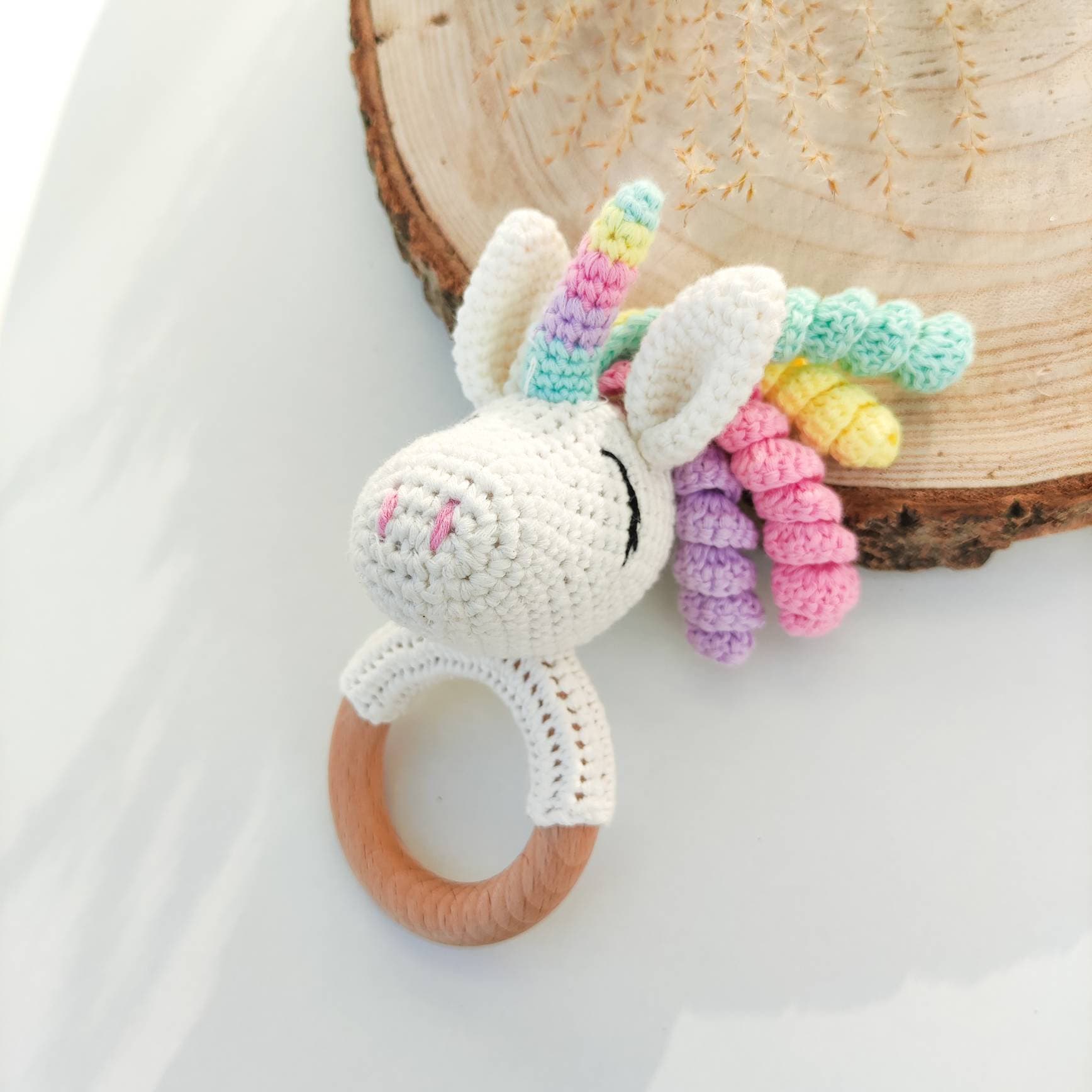 Set Häkel Reh Rehkids Rassel Einhorn Unicorn Holz Natur Baby Mädchen Rosa Amigurumi Häkeltier Gravur Creme Geburt Set Häkel Reh Rehkids Rassel Einhorn Unicorn Holz Natur Baby Mädchen Rosa Amigurumi Häkeltier Gravur Creme Geburt von tweetybabyshop24