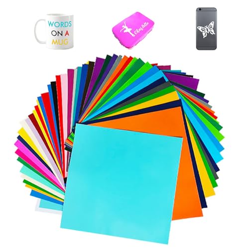 Vinyl Vinylfolie Plotter 30.5x20.5cm Selbstklebende Folie, Pack of 42 Sheets Plotterfolie Vinyl für Cricut,Silhouette Cameo und Anderen Bastelschneidern Vinyl Vinylfolie Plotter 30.5x20.5cm Selbstklebende Folie, Pack of 42 Sheets Plotterfolie Vinyl für Cricut,Silhouette Cameo und Anderen Bastelschneidern von twirush
