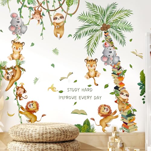 Wandtattoo Dschungel Tiere Baum Reben Wandaufkleber, Löwe Affen Koala Tiere Wandsticker Babyzimmer, Kinderzimmer Schlafzimmer Wanddeko Wandtattoo Dschungel Tiere Baum Reben Wandaufkleber, Löwe Affen Koala Tiere Wandsticker Babyzimmer, Kinderzimmer Schlafzimmer Wanddeko von twirush