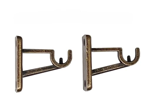 twoja pszczółka Metall-Halterungen für Mini-Gardinenstangen, 2 Stück – Wandhalterungen für Hakenstangen mit Montageset - Gold Antik twoja pszczółka Metall-Halterungen für Mini-Gardinenstangen, 2 Stück – Wandhalterungen für Hakenstangen mit Montageset - Gold Antik von twoja pszczółka