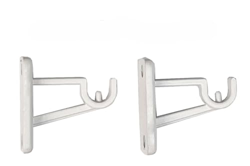 twoja pszczółka Metall-Halterungen für Mini-Gardinenstangen, 2 Stück – Wandhalterungen für Hakenstangen mit Montageset - Weiß Matt twoja pszczółka Metall-Halterungen für Mini-Gardinenstangen, 2 Stück – Wandhalterungen für Hakenstangen mit Montageset - Weiß Matt von twoja pszczółka