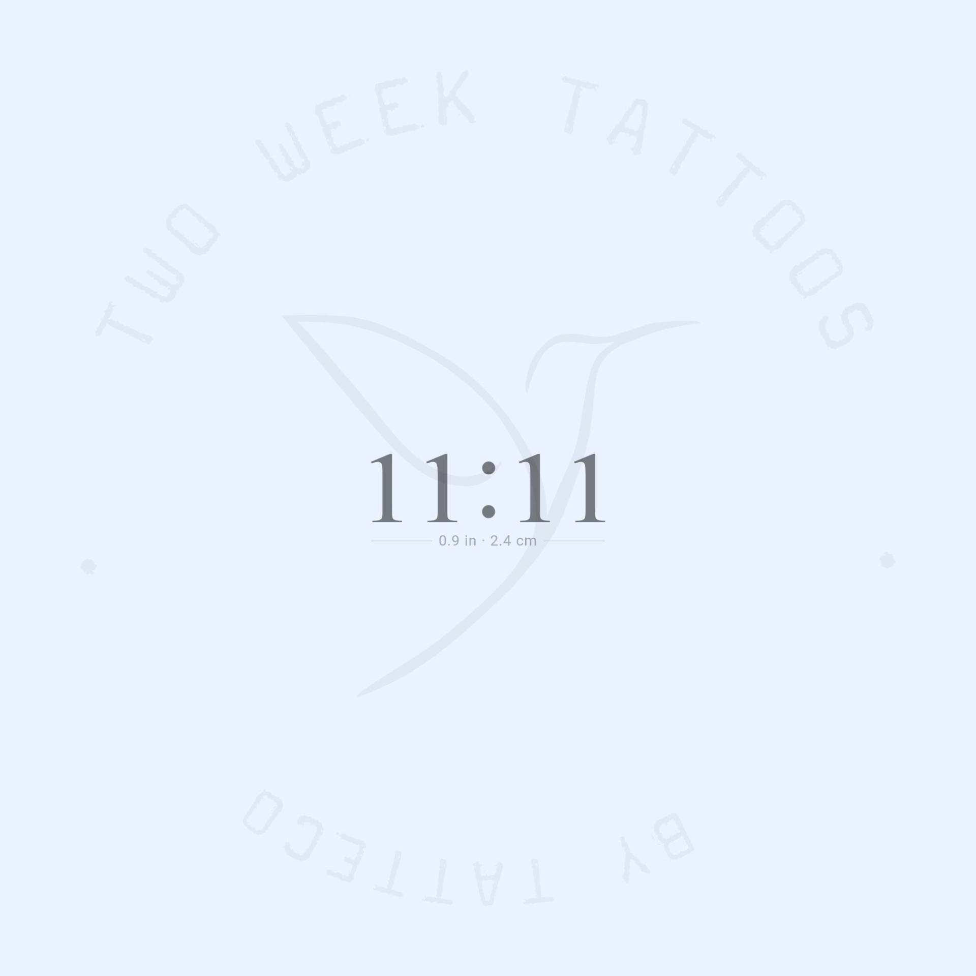1111 Engel Zahl Semi-Permanent 2-Wochen Tattoo | 2Er Set von twoweektattoos