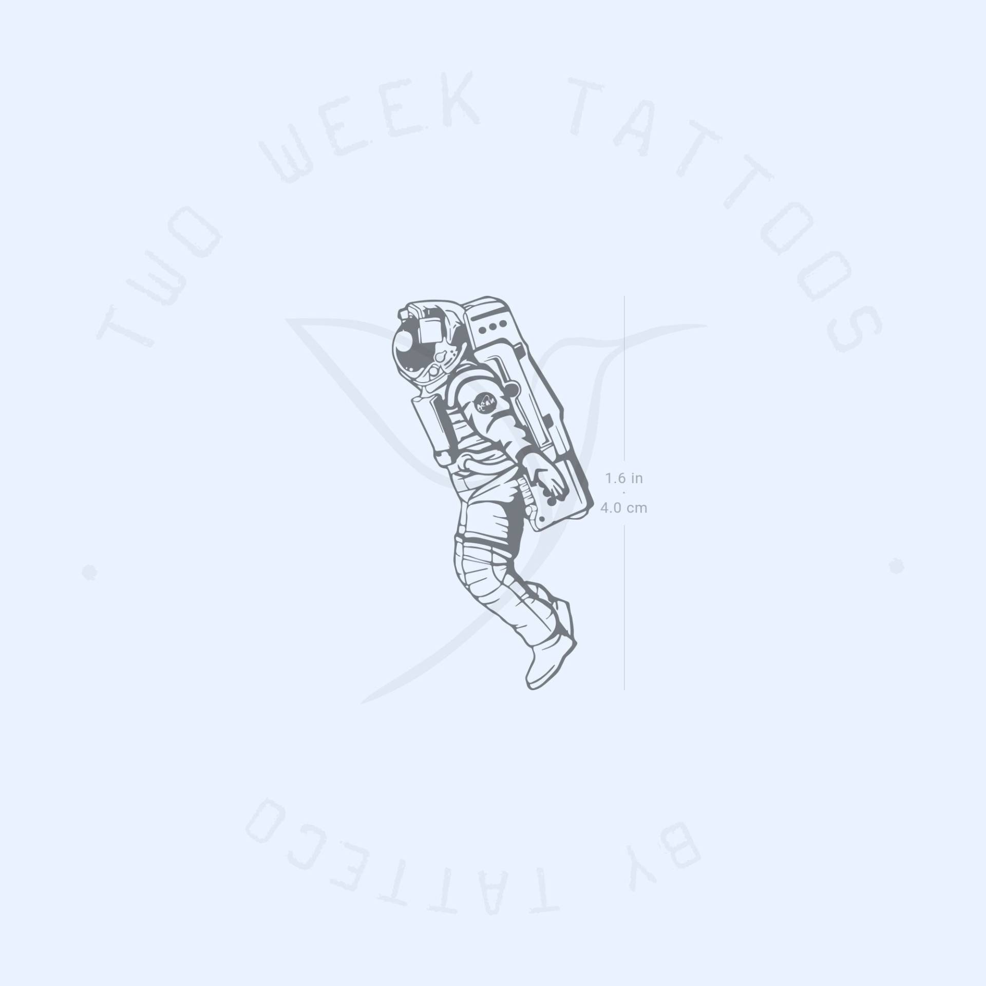 Astronaut Semi-Permanent Tattoo | 2Er Set von twoweektattoos