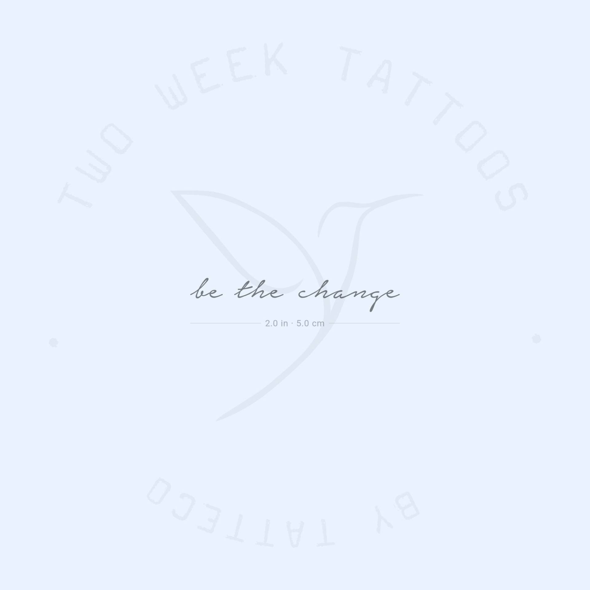 Be The Change Semi-Permanent Tattoo | 2Er Set von twoweektattoos