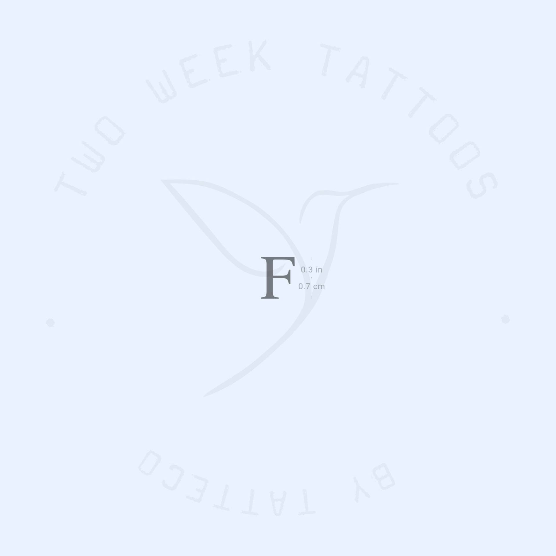 F Serif Semi-Permanent Tattoo | 2Er Set von twoweektattoos
