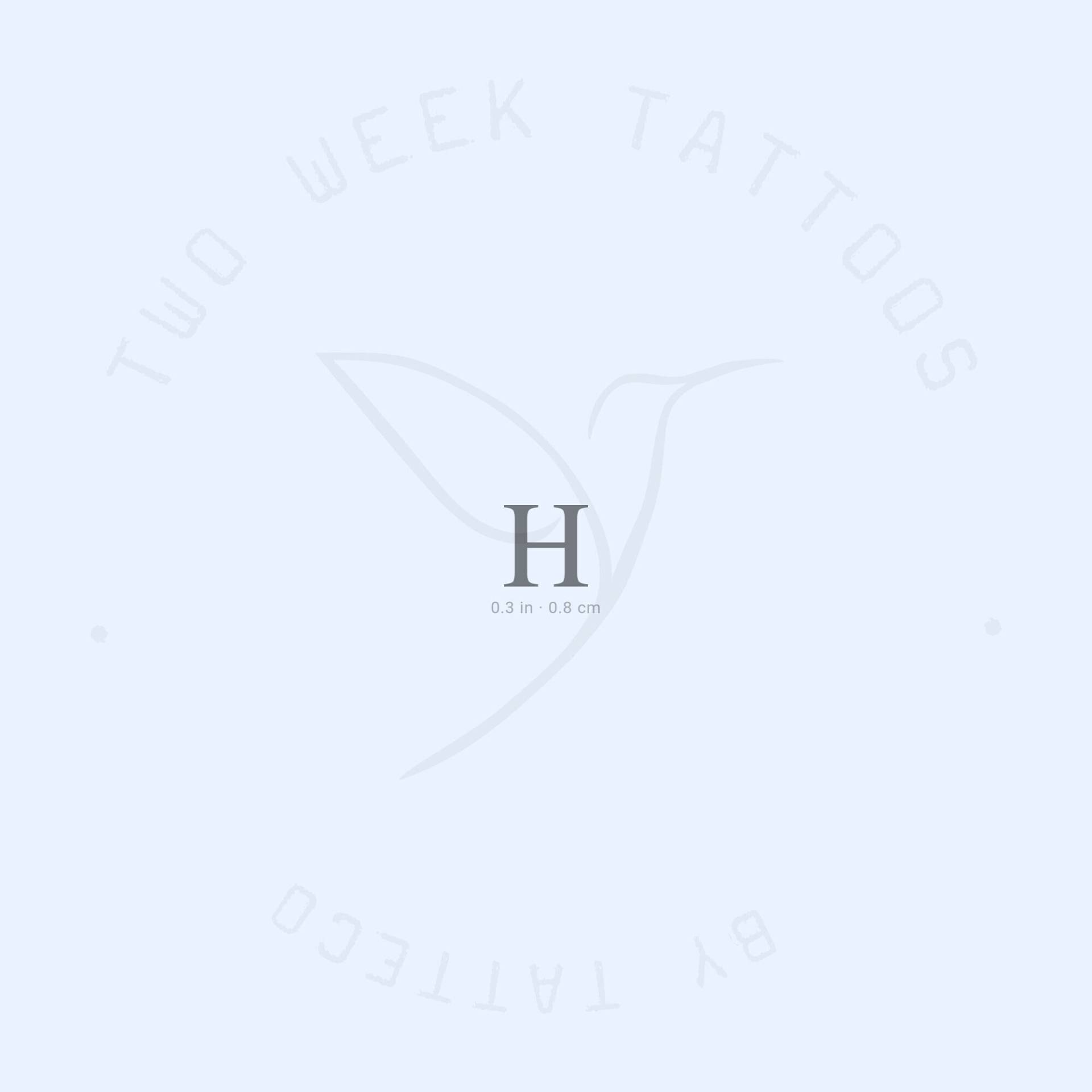 H Serif Semi-Permanent Tattoo | 2Er Set von twoweektattoos
