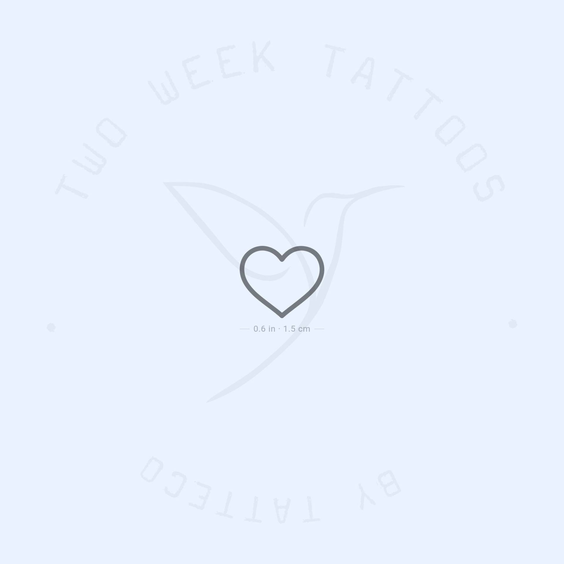 Herz Umriss Semi-Permanent Tattoo | 2Er Set Herz Umriss Semi-Permanent Tattoo | 2Er Set von twoweektattoos