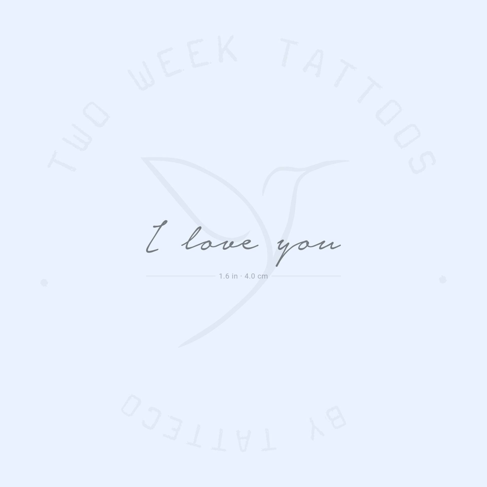 I Love You Semi-Permanent 2-Wochen Tattoo | 2Er Set von twoweektattoos