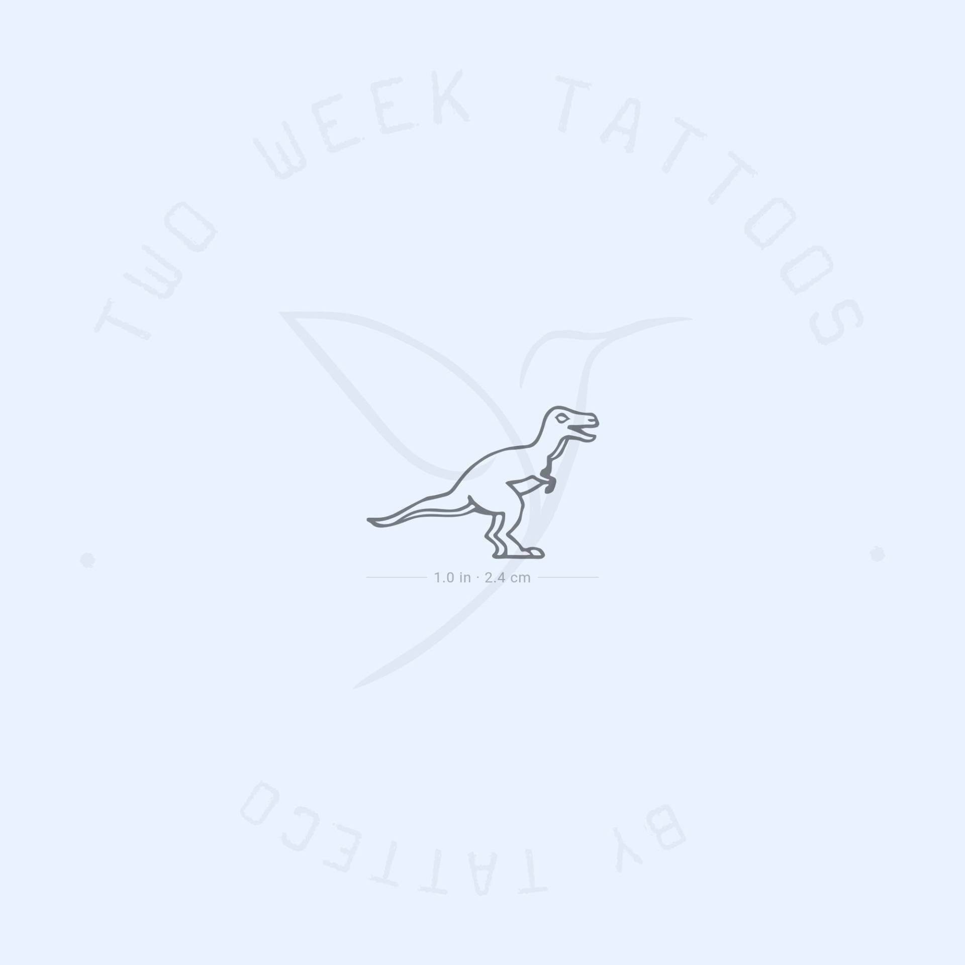 Kleiner T-Rex Dinosaurier Semi-Permanent 2-Wochen Tattoo | 2Er Set Kleiner T-Rex Dinosaurier Semi-Permanent 2-Wochen Tattoo | 2Er Set von twoweektattoos