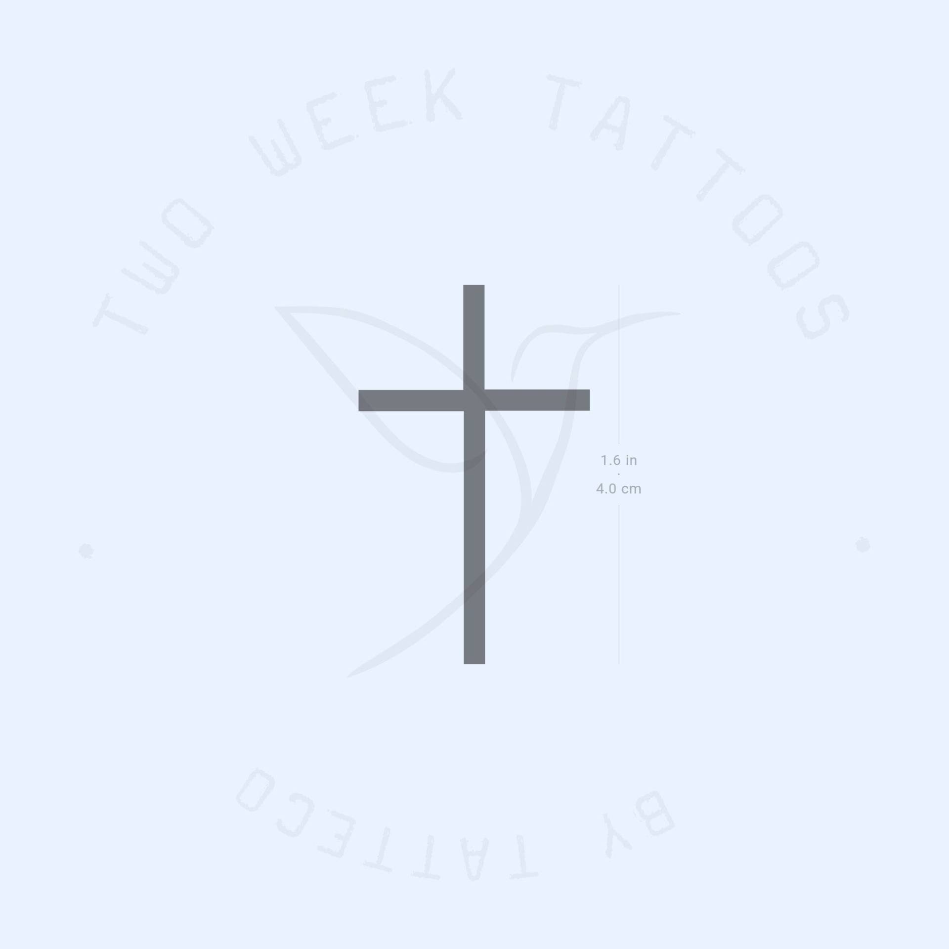Kreuz Semi-Permanent Tattoo | 2Er Set von twoweektattoos