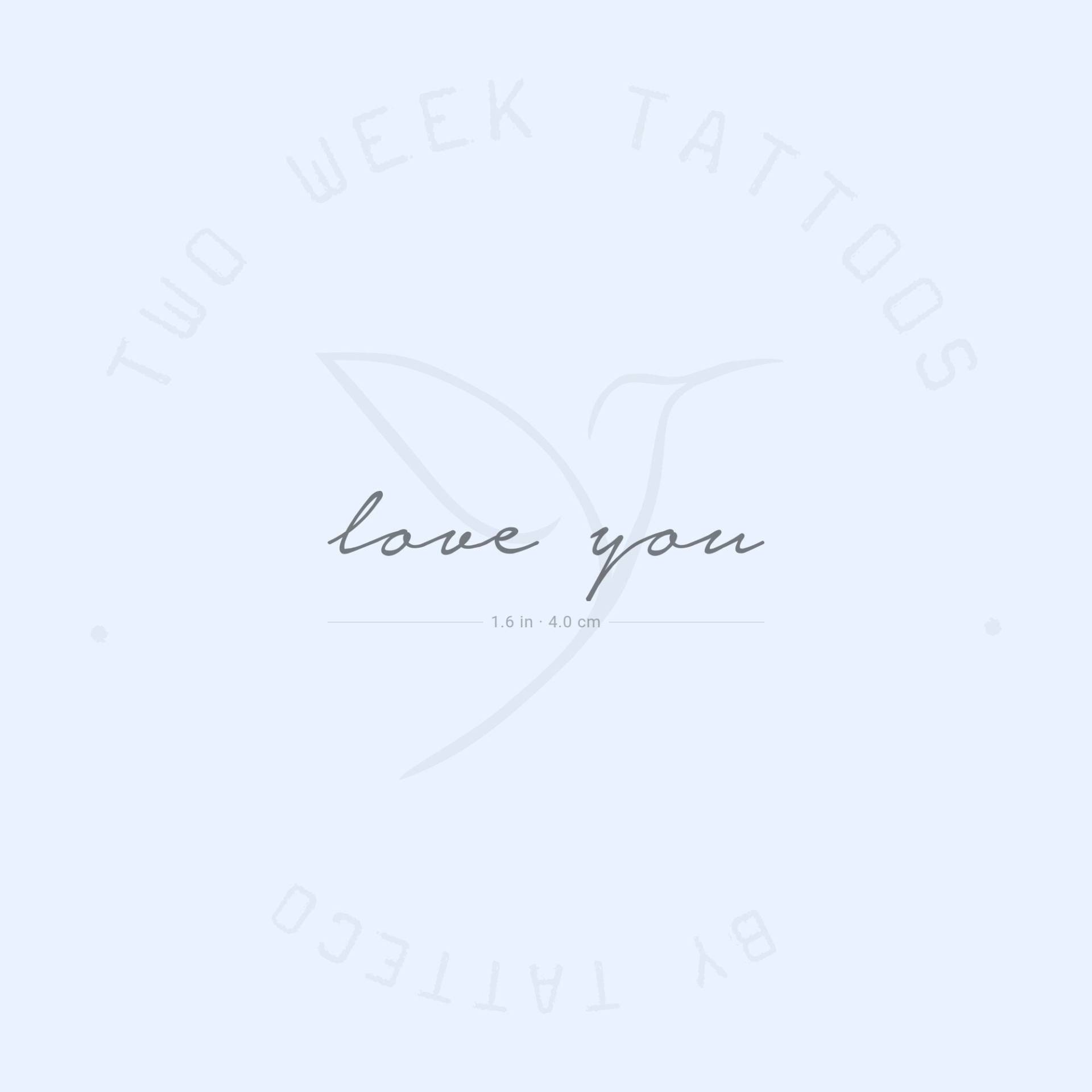 Love You Semi-Permanent 2-Wochen Tattoo | 2Er Set von twoweektattoos