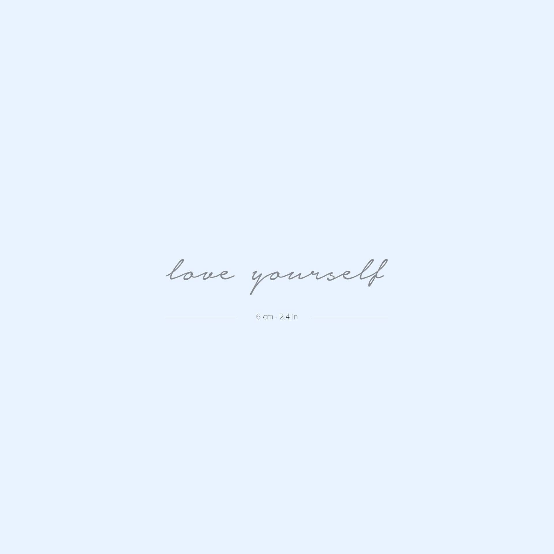Love Yourself Semi-Permanent 2-Wochen Tattoo | 2Er Set Love Yourself Semi-Permanent 2-Wochen Tattoo | 2Er Set von twoweektattoos