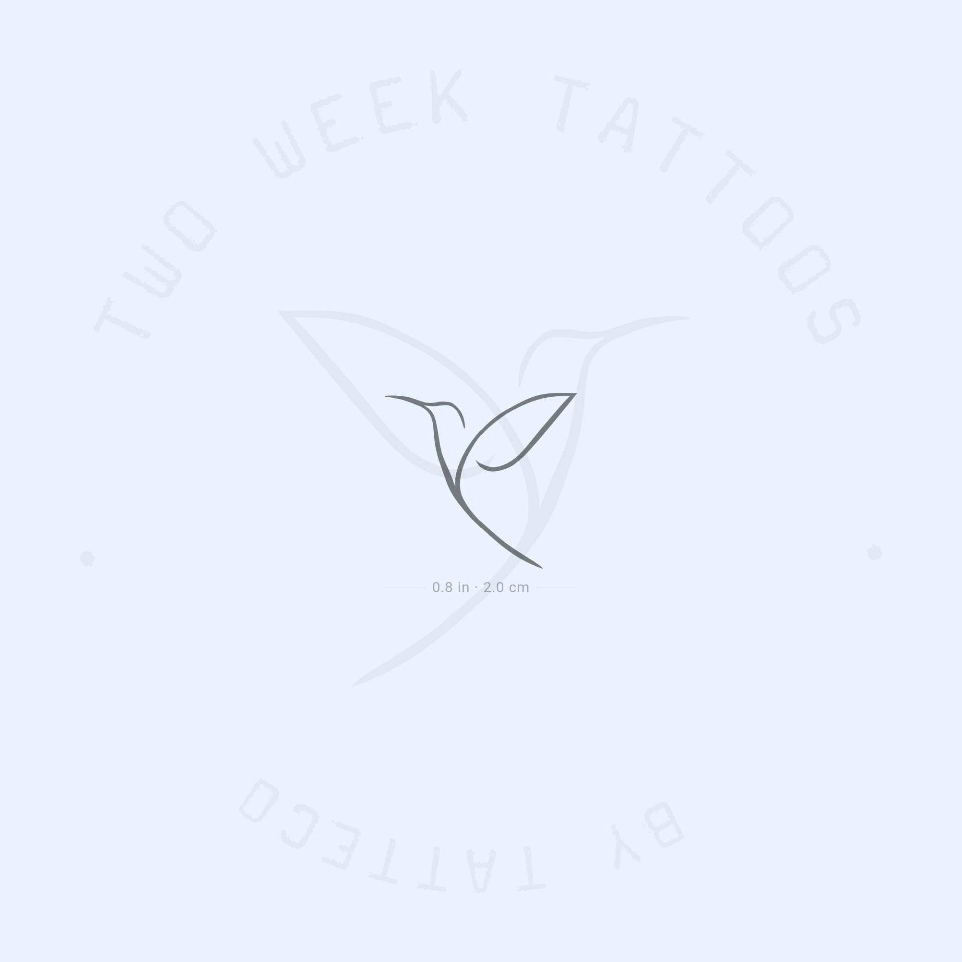 Minimalist Kolibri Semi-Permanent Tattoo | 2Er Set von twoweektattoos