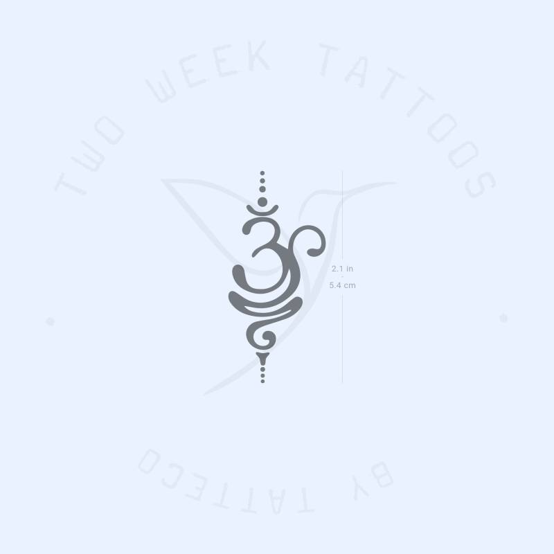 Om Sanskrit Symbol Für Breathe Semi-Permanent 2-Wochen Tattoo | 2Er Set von twoweektattoos