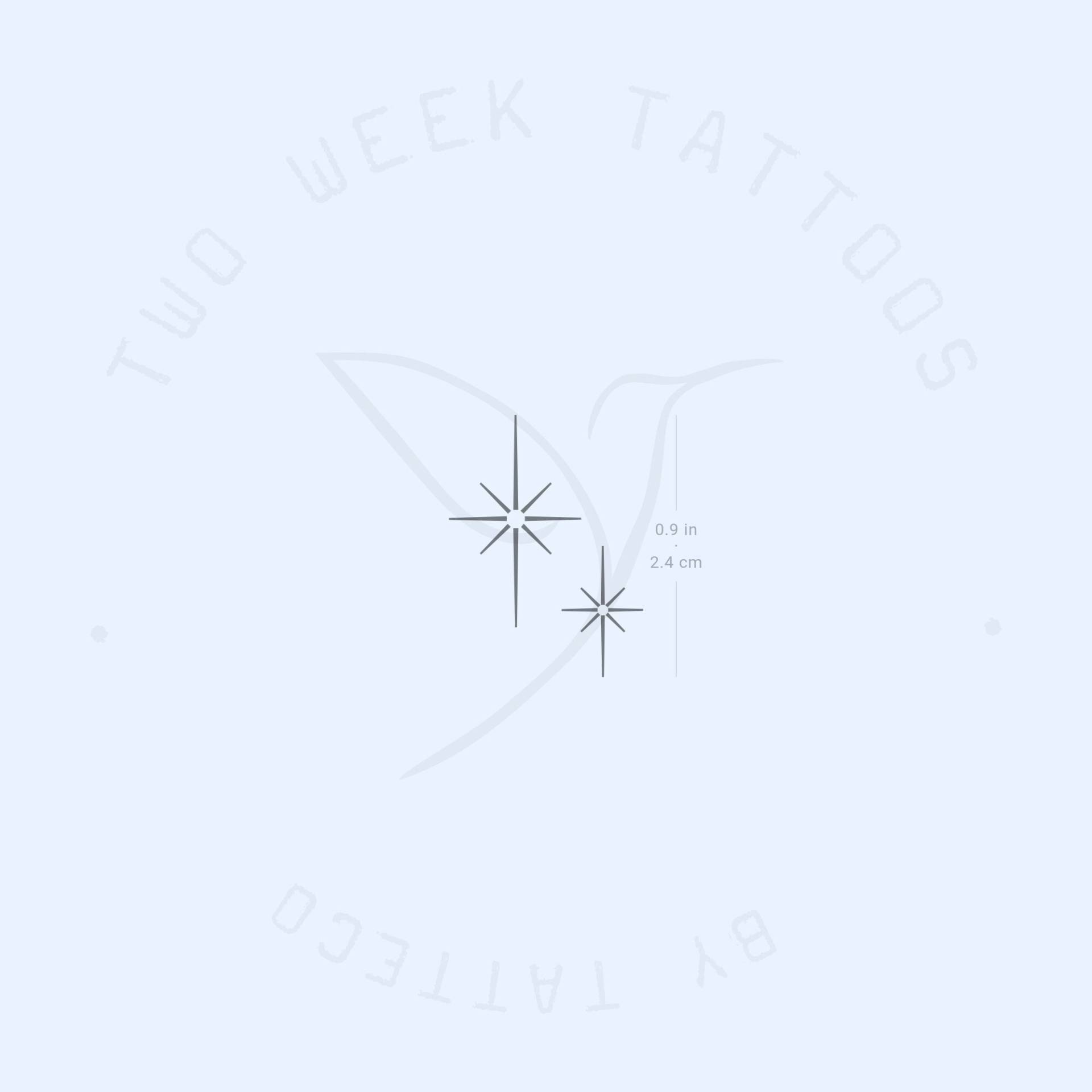 Shining Star Sparkles Semi-Permanent 2-Wochen Tattoo | 2Er Set von twoweektattoos