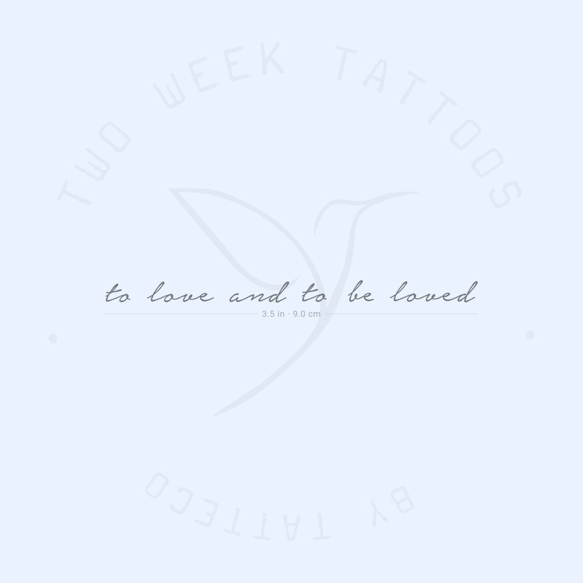 To Love & Be Loved Semi-Permanent Tattoo | 2Er Set von twoweektattoos
