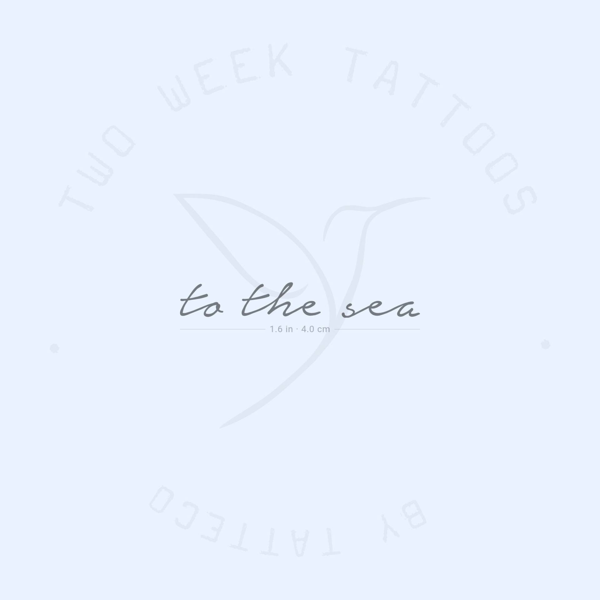To The Sea Semi-Permanent 2-Wochen Tattoo | 2Er Set von twoweektattoos