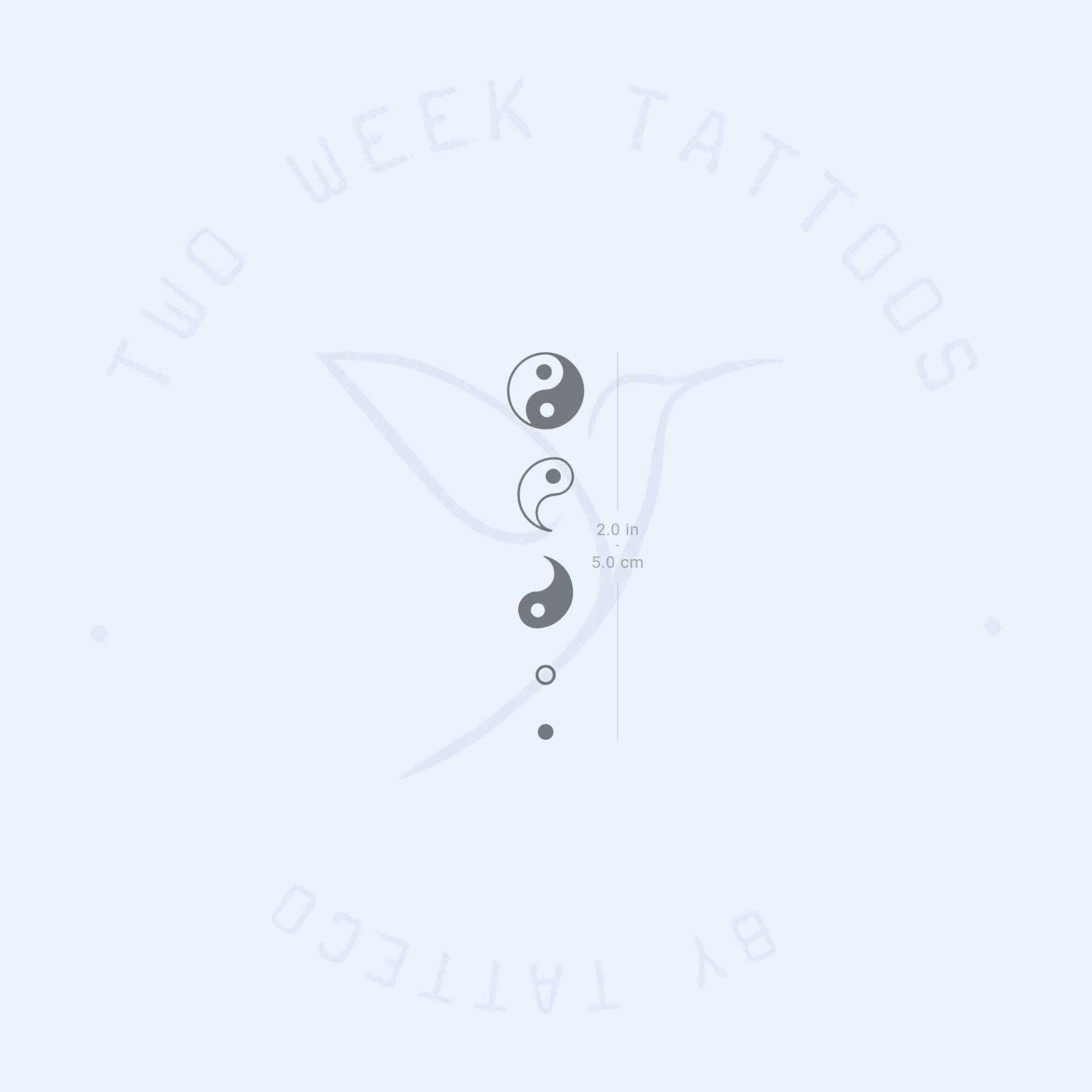 Yin Yang Dekonstruktion Semi-Permanent Tattoo | 2Er Set von twoweektattoos