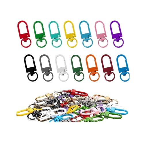 txuzong Schlüsselring aus Zinklegierung, 40 Stück, Karabiner Schlüsselanhänger mit drehbarer Schnalle, bunt gemischt, ideal zum Aufhängen von Schlüsseln, Spielzeug, DIY-Accessoires und mehr txuzong Schlüsselring aus Zinklegierung, 40 Stück, Karabiner Schlüsselanhänger mit drehbarer Schnalle, bunt gemischt, ideal zum Aufhängen von Schlüsseln, Spielzeug, DIY-Accessoires und mehr von txuzong