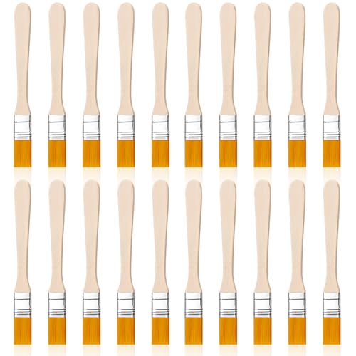 20 Stück Kleine Pinsel Lackierpinsel Trockenpinsel Malerbedarf Brush Pinselset Holzgriffpinsel für Pinsel Farben Grillpinsel Malerei DIY Wandmalerei von tyokas