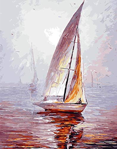 tytling DIY Digitale Ölgemälde,DIY Malen Nach Zahlen Segelboot Auf See Handgemalte Malerei Auf Leinwand Wohnkultur Für Wohnzimmer Geschenk Wandkunst Bild Rahmenlose 40X50 cm tytling DIY Digitale Ölgemälde,DIY Malen Nach Zahlen Segelboot Auf See Handgemalte Malerei Auf Leinwand Wohnkultur Für Wohnzimmer Geschenk Wandkunst Bild Rahmenlose 40X50 cm von tytling