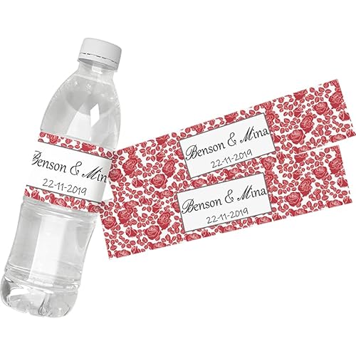 30 Stück personalisierbare Blumen-Wasserflaschen-Etiketten, Aufkleber, Geburtstag, Jahrestag, Braut, Abschluss, F 30 Stück personalisierbare Blumen-Wasserflaschen-Etiketten, Aufkleber, Geburtstag, Jahrestag, Braut, Abschluss, F von tyu