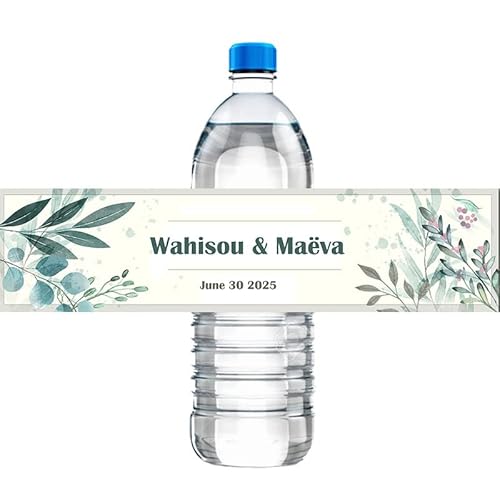 Hochzeitsaufkleber, personalisierbar, luxuriös, Wasserflaschen-Etiketten, Einladungen, Siegel, Babyparty, Geburtstag, Hochzeit, Party, 30 Stück (E) von tyu