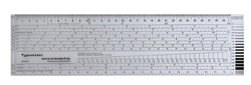 TYPOMETER zur Schriftgrößenbestimmung, Versalien, Zeilenabstände, Linienstärke etc - Schablone TYPOMETER zur Schriftgrößenbestimmung, Versalien, Zeilenabstände, Linienstärke etc - Schablone von tz-bedarf.de