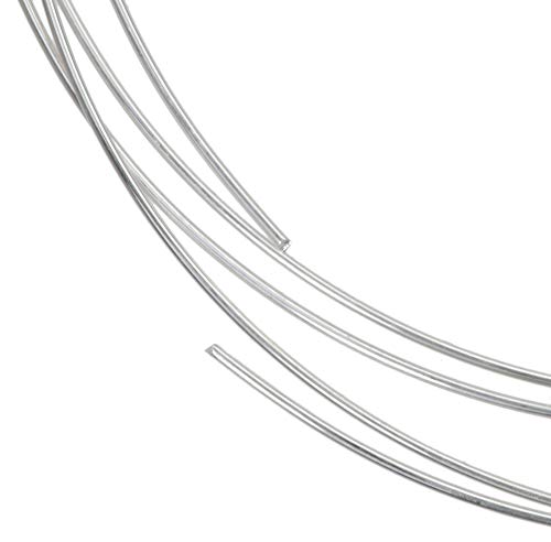 0,999 Feinsilber 0,1 cm Durchmesser, runder Draht, professionelle Qualität, zur Schmuckherstellung, weich, temperiert, poliert, 1,5 m Länge, SKU: ss218 von uGems
