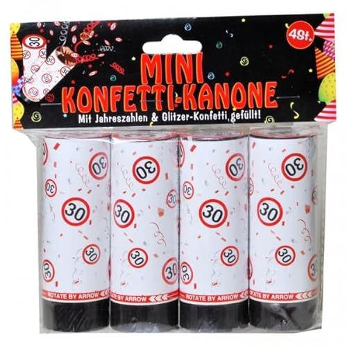 Set Konfetti Kanonen mit Jahreszahl zum 30. Geburtstag weiss/rot Set Konfetti Kanonen mit Jahreszahl zum 30. Geburtstag weiss/rot von udo schmidt gmbh
