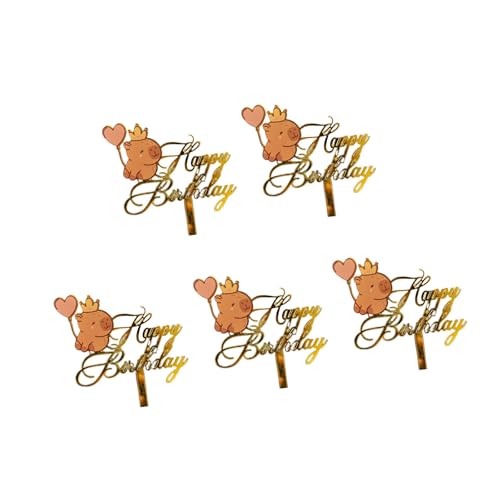 uikios 5 Stück Acryl-Tier-Kuchenaufsätze, Cupcakes, Ornament, Cartoon-Tiere, Geburtstagsparty-Dekoration für Kinder und Erwachsene, dauerhaft uikios 5 Stück Acryl-Tier-Kuchenaufsätze, Cupcakes, Ornament, Cartoon-Tiere, Geburtstagsparty-Dekoration für Kinder und Erwachsene, dauerhaft von uikios