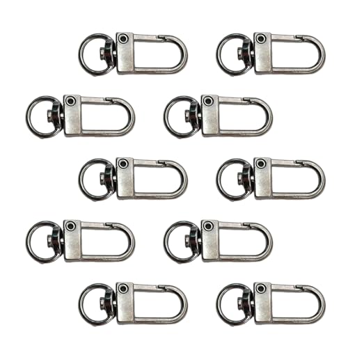 uikios Metall-Karabinerverschlüsse, Drehgelenk, Haken, Hardware-Zubehör für Taschen, Schlüsselanhänger, Verbindungsstücke, Schmuckherstellung, 10 Stück uikios Metall-Karabinerverschlüsse, Drehgelenk, Haken, Hardware-Zubehör für Taschen, Schlüsselanhänger, Verbindungsstücke, Schmuckherstellung, 10 Stück von uikios