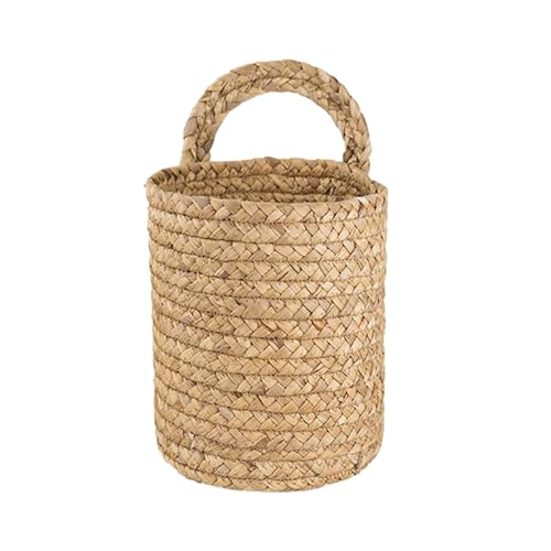 Stroh-Aufbewahrungskorb, Seetang, gewebt, Wandbehang, Pflanzen-Blumentopf für Garten, Terrasse Stroh-Aufbewahrungskorb, Seetang, gewebt, Wandbehang, Pflanzen-Blumentopf für Garten, Terrasse von ulafbwur